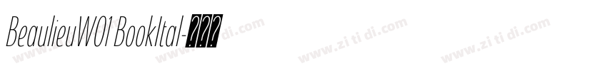 BeaulieuW01 BookItal字体转换